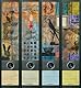 Ordnerrücken breit 4er Set Ordner Collage Kunst Foto Aufkleber Etiketten Deko 468