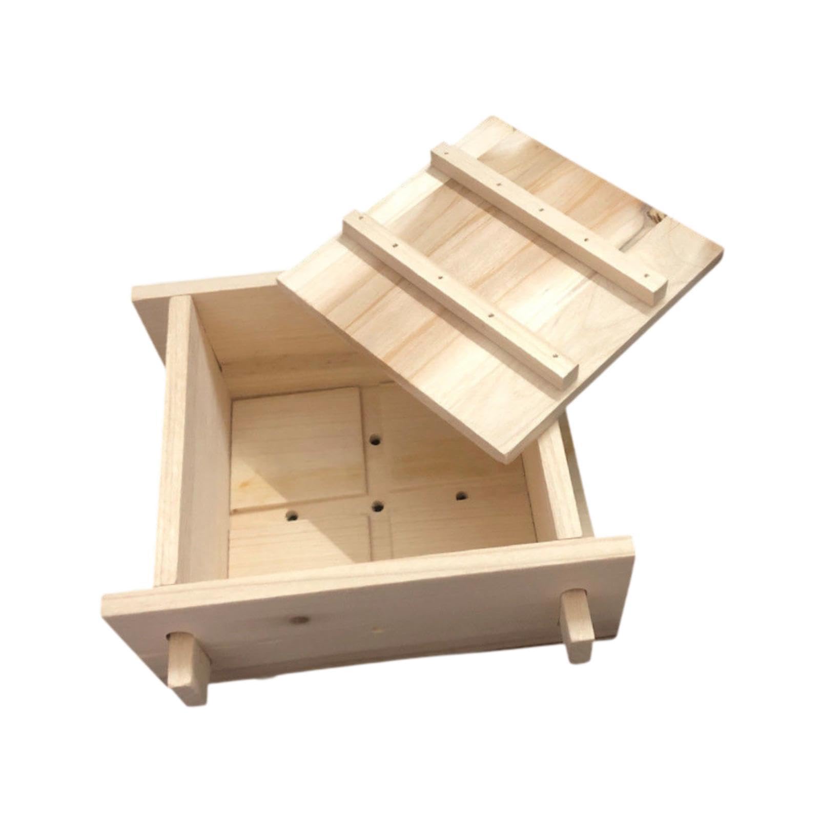 Tofu Maker Equipo de de Tofu de Madera Herramienta para Hacer Cuajada dor de Queso Filtro de Cocina Adecuado para Elaboración Casera, 15cm X 15cm X 8.8cm