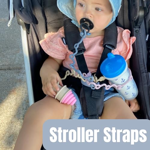 Image of Smack Fun Toy Straps for Baby - Keep toy, bottle & pacifier off the floor