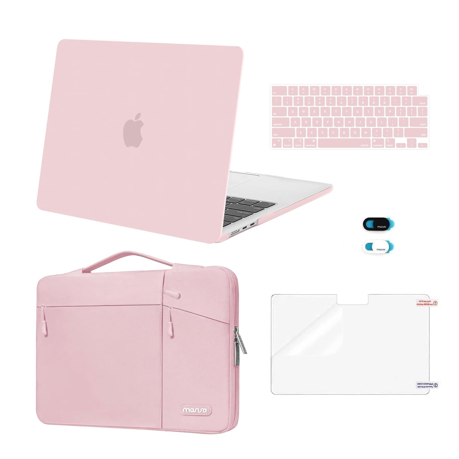 MOSISO Compatible with MacBook Air 13 inch Case 2026 2025 2024 2023 2022 M4 A3240 M3 A3113 M2 A2681,Hard Case&Horizontal Vertical Pockets Bag&Keyboard