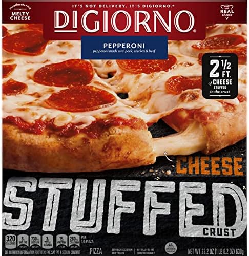 DIGIORNO Frozen Pizza - Frozen Pepperoni Pizza - 22.2 oz Stuffed Crust Pizza
