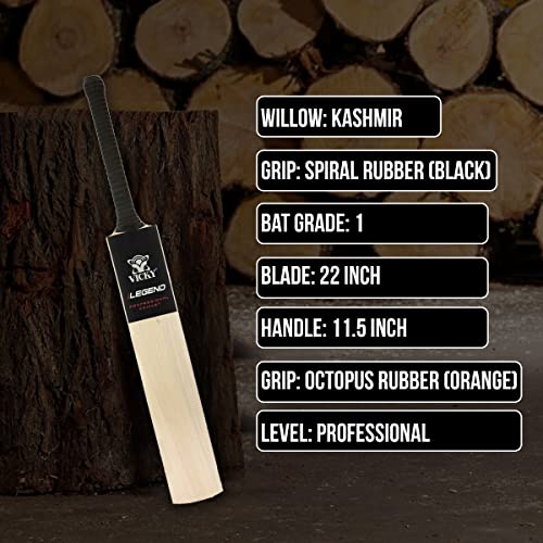 Vicky iLegend Kashmir Willow Cricket Bat with Excellent Pickup Ideal