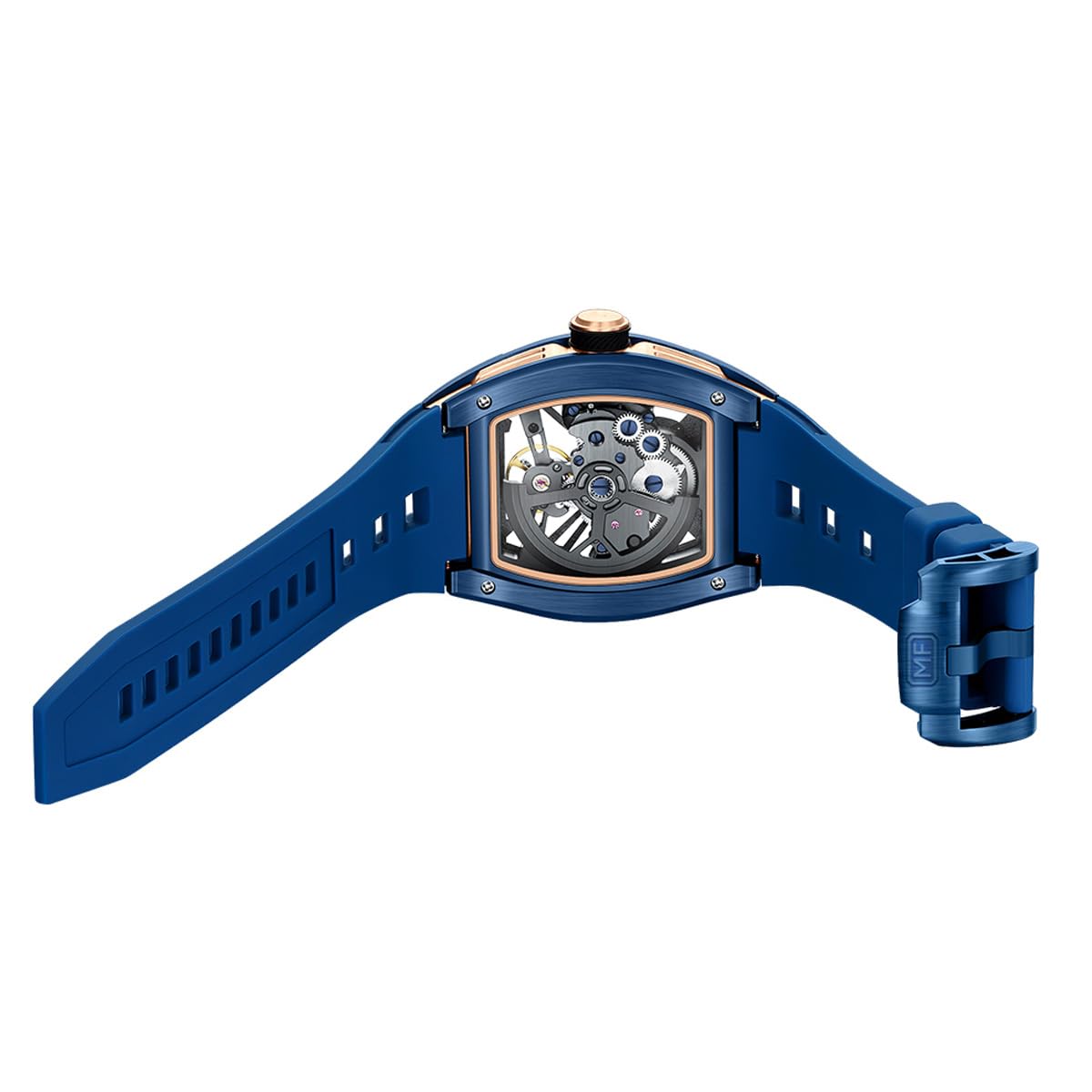 Alienwork MINI FOCUS Orologio Automatico Uomo Donna Scheletro Fondo in Vetro