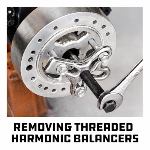 Extractor para desmontar poleas bloqueadas y equilibrador armónico 6