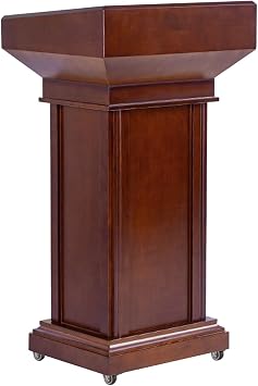 Lecterns And Podiums,Portable Wooden Standing Lectern Stands With Lockable Wheels,Church Lecterns And Pulpit Lectern Stands,Suitable For Classrooms And WeddingsRed