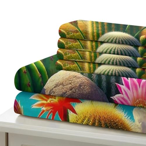 Parure de couette cactus 3D en microfibre premium de qualité supérieure