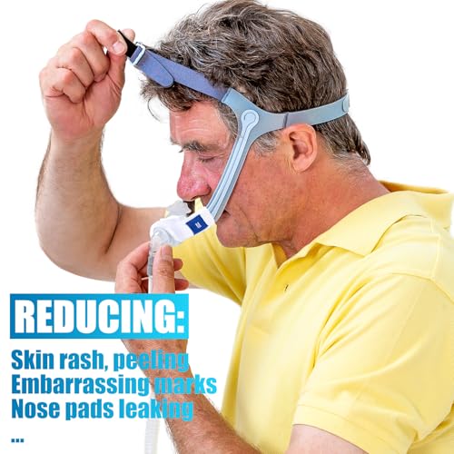 Image of Nuanchu 24 Pcs Nasal Pillow Liner for CPAP Cushion Nasal Cushion Pillow Covers Cotton Liners Skin Sleep Protector Compatible Comfort Reusable Reduce Noisy Air Leaks and Irritation (White)