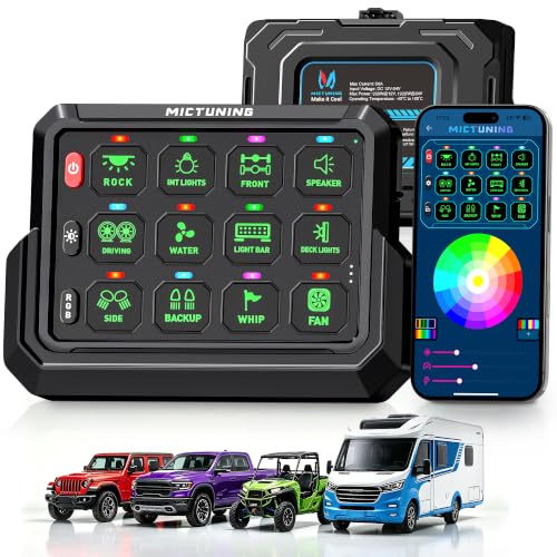 Image of MICTUNING P1s-AC Wireless 12 Gang Switch Panel 262FT with App Control