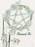 Blessed Be: Monthly And Weekly Schedule Organizer Agenda Wicca Witch Planner With Moon Phases Wheel Of The Year Calendar Dates And Goals Pages Green Pentacle Pentagram Floral Lily Flower Hardcover