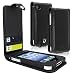 eForCity Leather Case with Card Holder for Apple iPhone 4/4S - Retail Packaging - Black