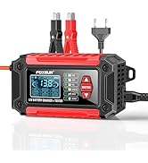 Car battery tester and car battery charger, 12 V/24 V battery meter LCD analyzer charger diagnostic.