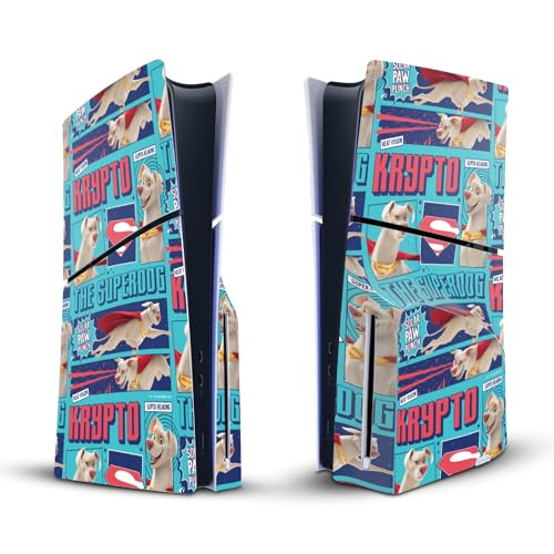 Graphiques Vinyle Autocollant de Jeu Krypto DC pour Console Sony PlayStation 5 Slim