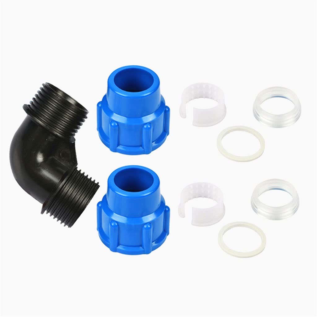 Zaślepka złączki rurowej PE z szybkozłączem - trwałe plastikowe złącze ABS wielokrotnego użytku(Black,50mm)