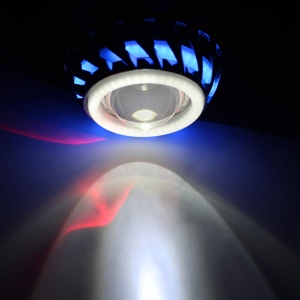 Riloer LED Angel Eye Fari Universali Motociclette Motorcycle ATV Scooter DRL Driving Fari fendinebbia