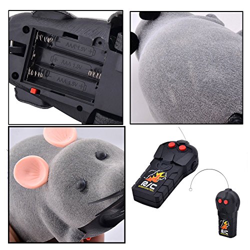 Eocusun Funny Electric Remote Control Mouse Rat Toy Pet Cat Toys For Dogs Pets Kids, Grey #TOP4
