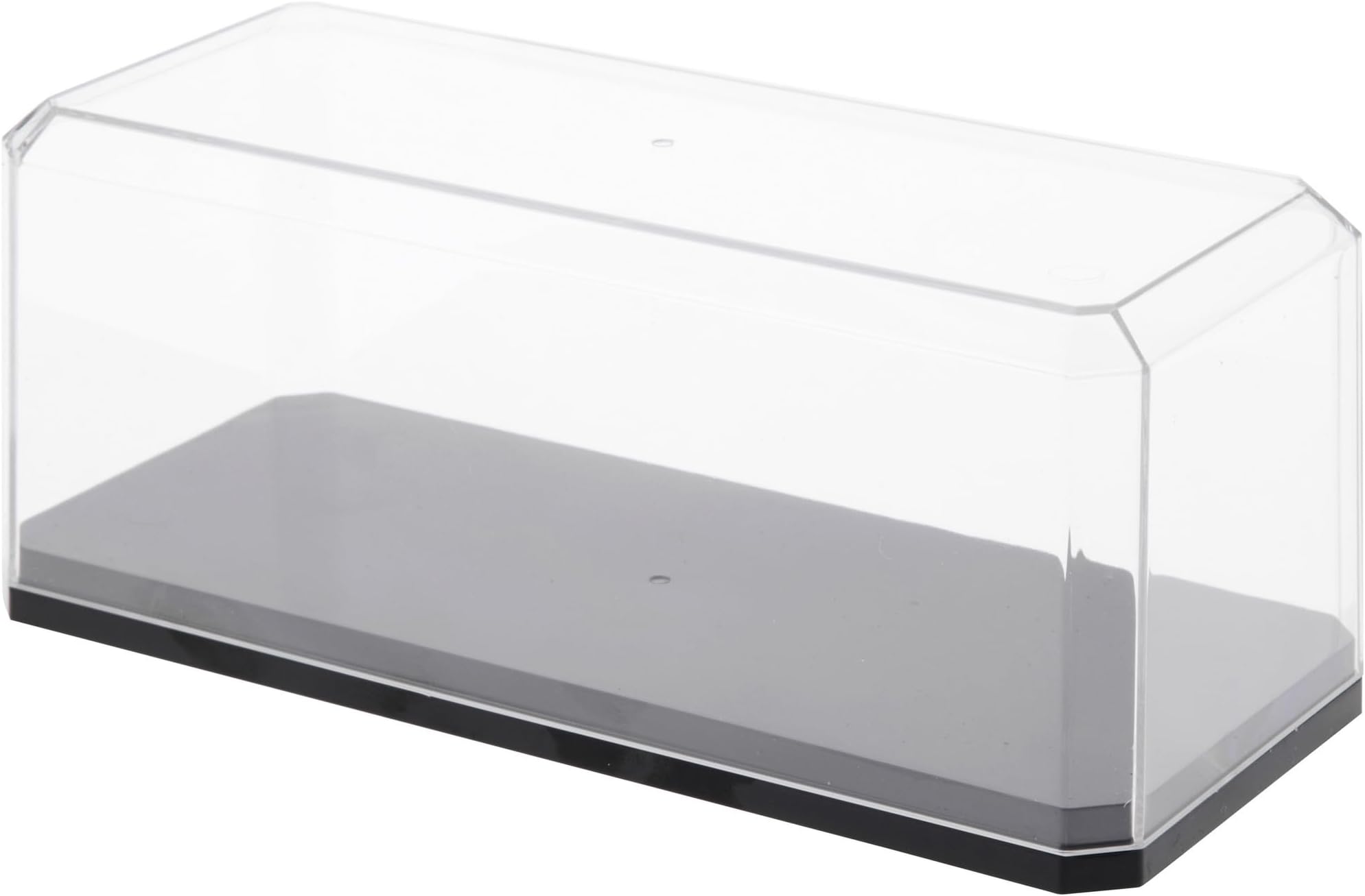 Pioneer Plastics 143C-BB Clear Plastic Display Case with Black Base for 1:43 Scale Cars, 6.125" W x 2.625" D x 2.25" H