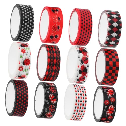 Tofficu 1 Juego Cinta De Mariquita De Estrellas Halloween Decoracion Decoración Halloween Suministros Para Hacer Tarjetas Cinta Washi Ancha Cinta Washi De Vacaciones Papel Japones