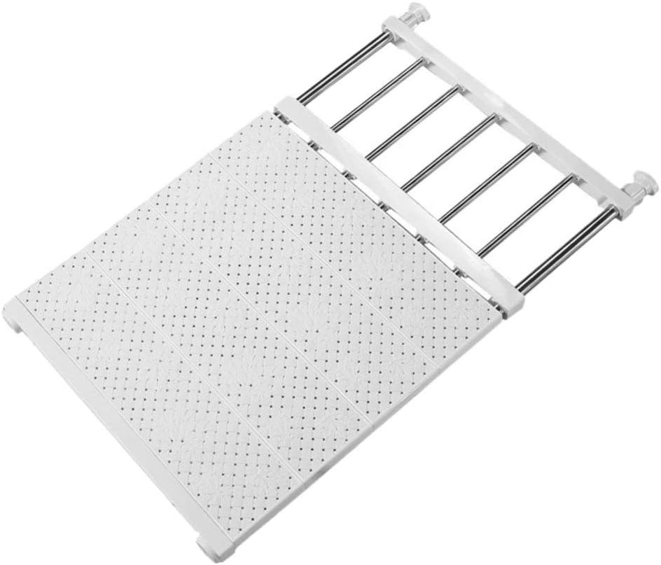Cabilock 1pc Wardrobe Shelf Divider Multi-Function Closet Organizer for Clothes Shoes Retractable Design White for Space-Saving Storage