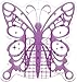 Produktbild 1 Packung (50 Stück) selbstklebende BUTTERFLY silver purple Modellier Schablonen für die künstliche Fingernagel Modellage
