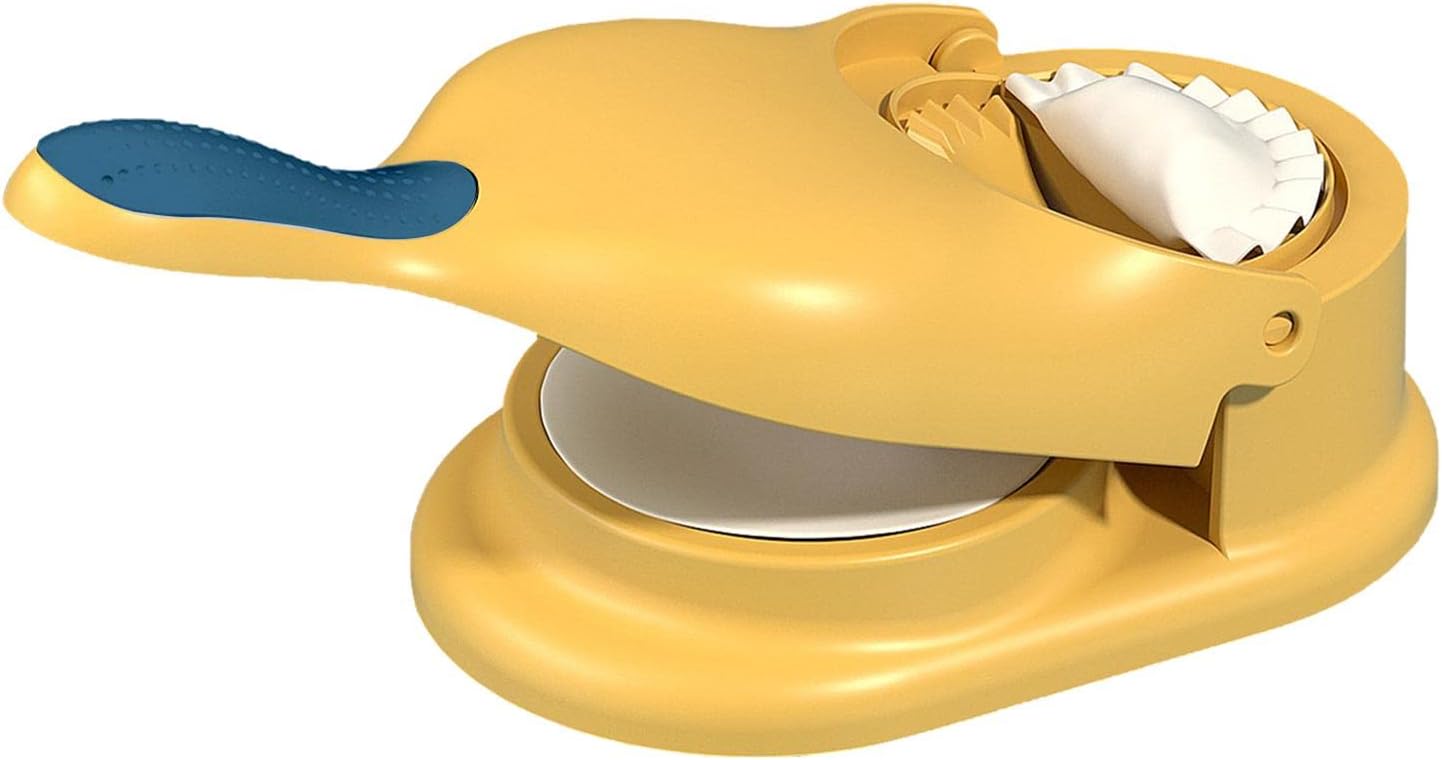 2 in 1 Dumpling Maker, Manual Dough Press Maker Machine, Empanada Pastry Mold Maker, Dumpling Skin Wrapper for Empanada, Ravioli, Pierogi, Hand Pie, Jamaican Beef Patties