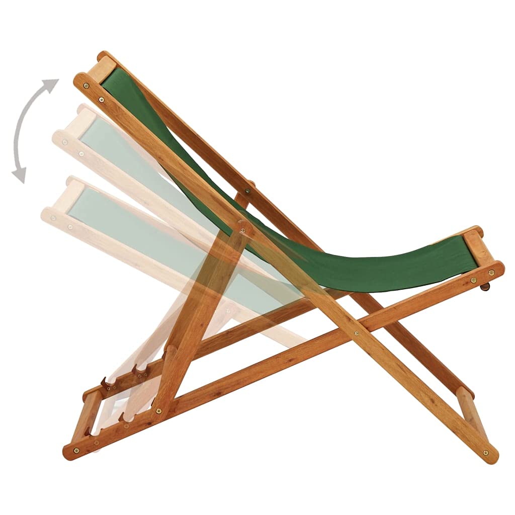 Campingstuhl Klappbar 60 cm Breit, Gartenstuhl aus Eukalyptusholz mit 3-Fach verstellbarem Rücken, Strandstuhl Leicht & Faltbar für Garten Balkon Camping und Outdoor