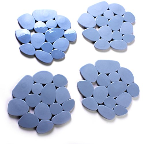 MSV Duschmatte Badematte Badewanneneinlage Anti Rutsch Pads Kieselstein - 4...