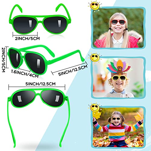 TOODOO 36 Packs Kid Sunglasses Party Favors Plastic Sunglasses for Kids Neon Sunglasses for Children kids sunglasses bulk colored Graduation Sunglasses for Birthday Party Supplies Bag Fillers2