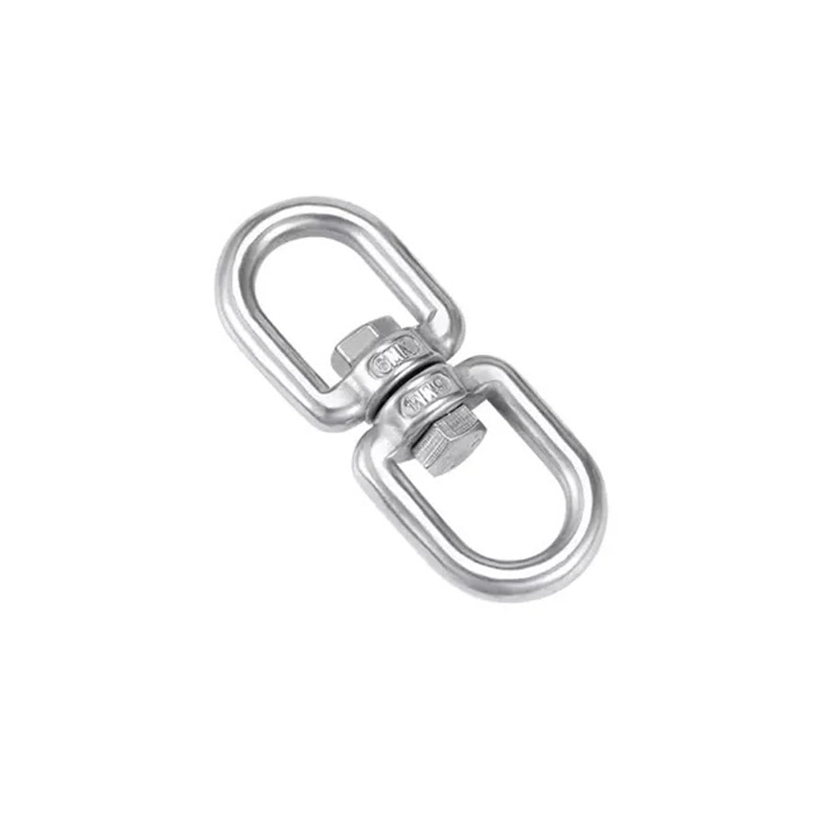 304 Stainless Steel Shackle Swivel Eye Hook Ring Connector for Hanging Chair Swing Sand Bag Yoga Hammock(Color01,M8)