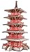 Sooiy 3D Rompecabezas de Madera Kit de Arte de Madera China Antigua Arquitectura Modelo del Templo de Hanshan (216pcs)