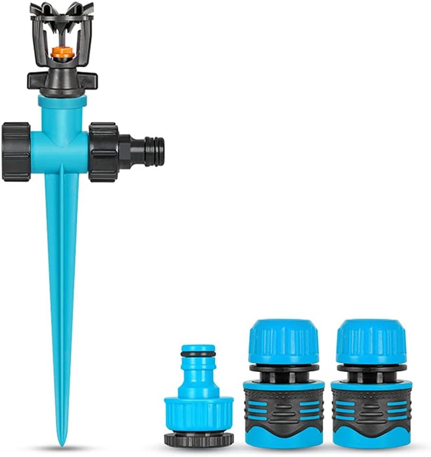 360 Degree Automatic Garden Sprinklers Watering Grass Lawn Rotary Nozzle Rotating Water Sprinkler System Garden Supplies(E)