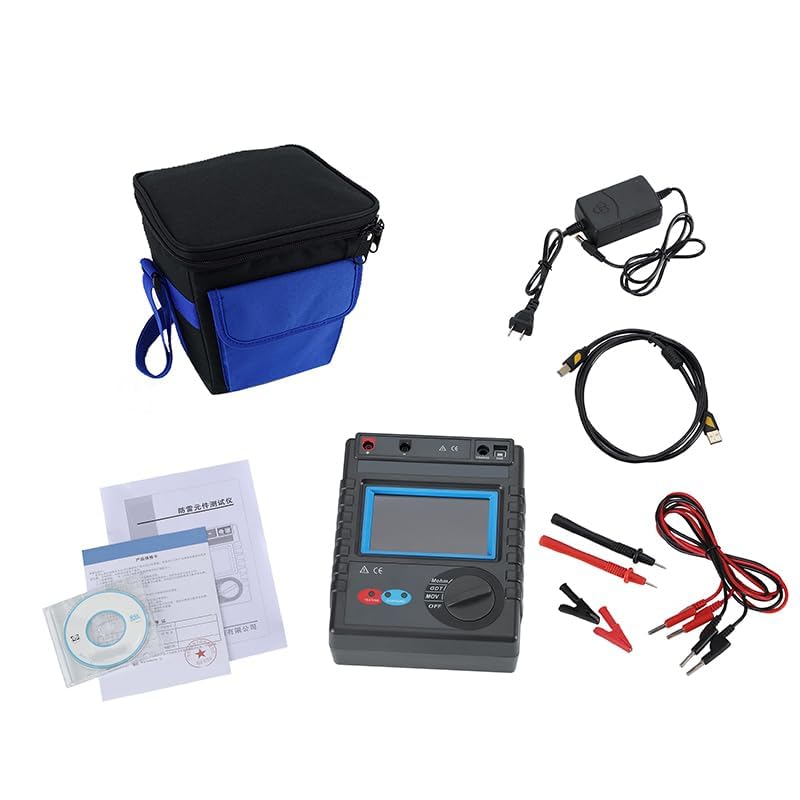 Digital Lightning Protection Component Insulation Resistance Tester Protection Component Meter with Output Voltage 500V 2500V Measure Range 0.5MΩ ~ 2GΩ 2.5MΩ ~ 10GΩ