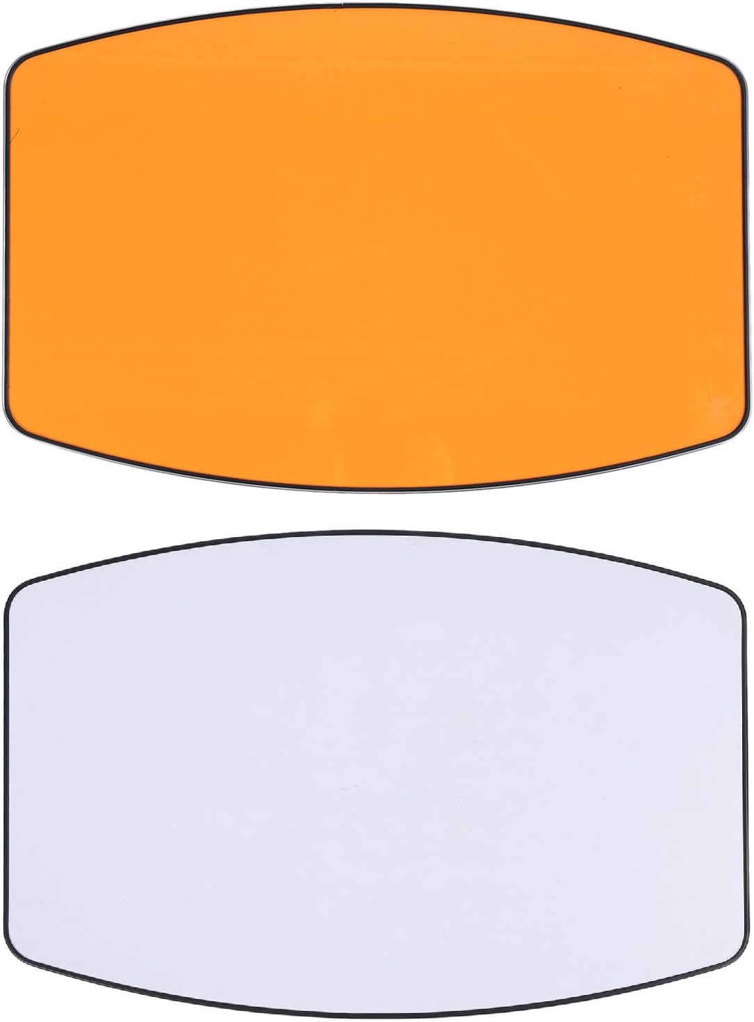 Solid Wood Table Top Orange 23.82x12.20in, Chrome Edge Tabletop Board with Screws for RV Yacht Travel Trailer Deck Terrace 22mm Thick