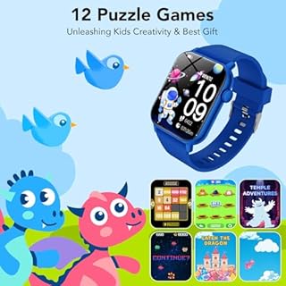 taopodo Smartwatch per Bambini 3-12 con Fitness Tracker, Orologio Smartwatch Bambini con Contapassi, Giochi, Frequenza Cardiaca,Monitor del Sonno,IP68 Impermeabile