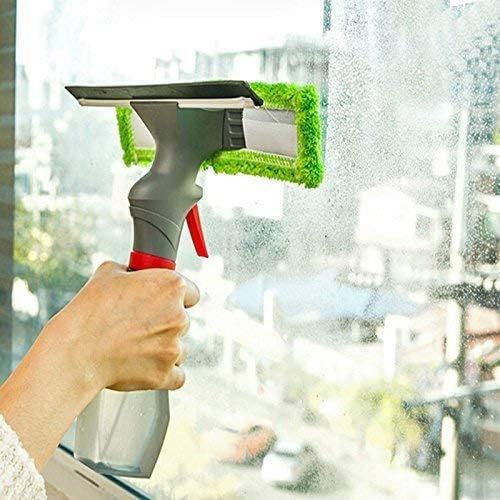 3 in 1 Plastic Easy Glass Spray Type Cleaning Brush Wiper Clean Shave Car Window Cleaner for Car Window, Mirror, Glass, Floor, Stove with Spray,
