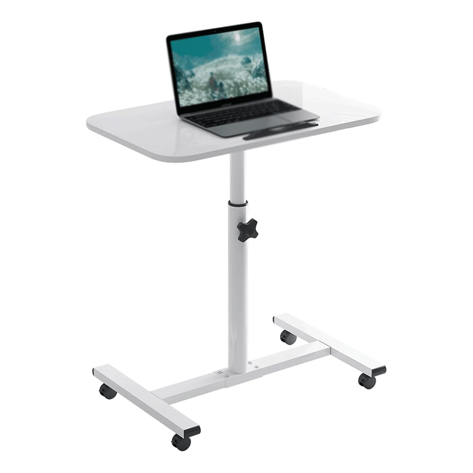 Mesa de Cama Ajustable, inclinación de 360°, Ordenador portátil, sofá, Mesa Plegable de 90cm, Mesa Auxiliar de Escritorio sobre Silla, mesas con Ruedas