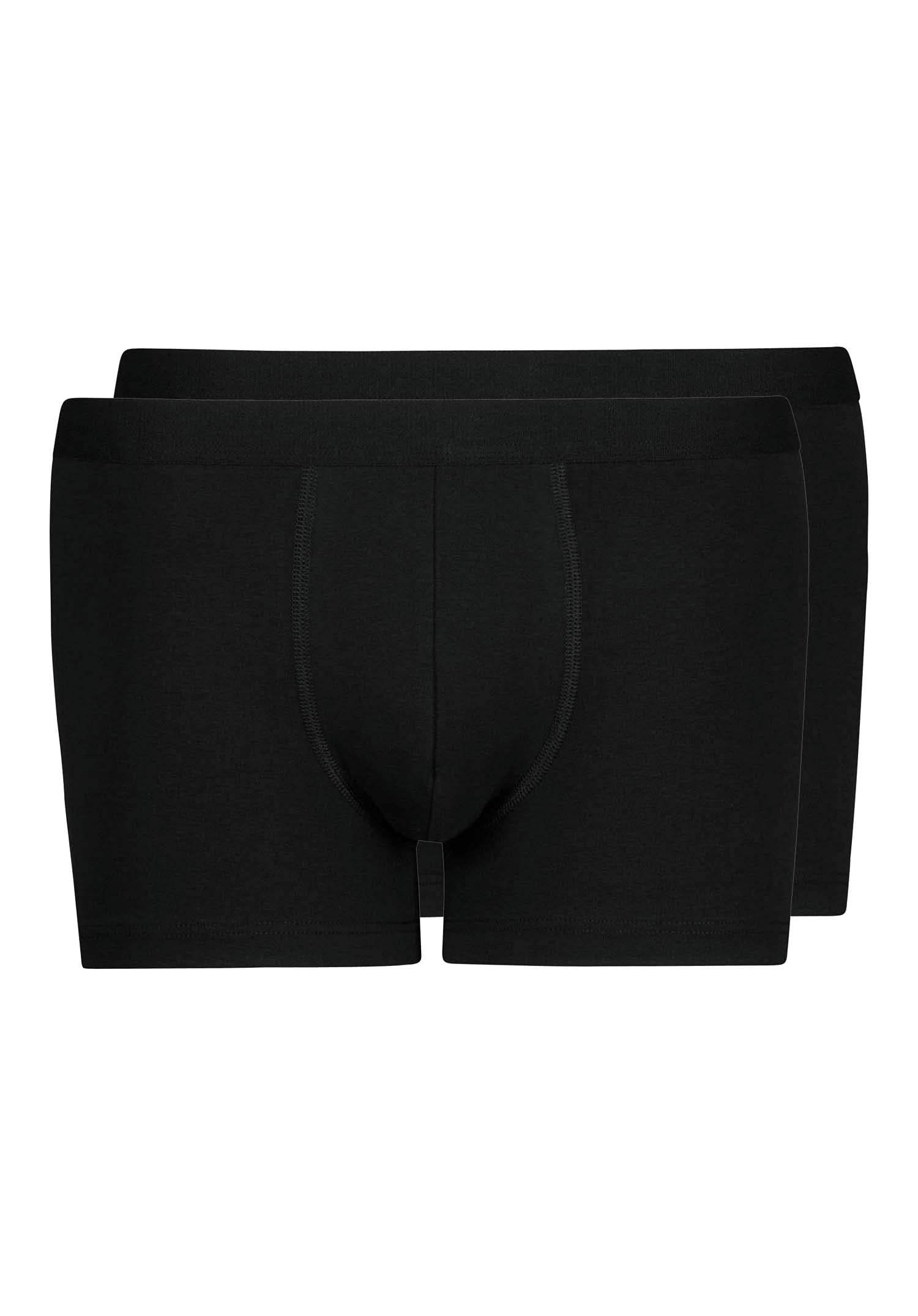 HUBER Men's Marc Pant 2er Pack Hipsters, Opaque, Black, L (Pack of 2)