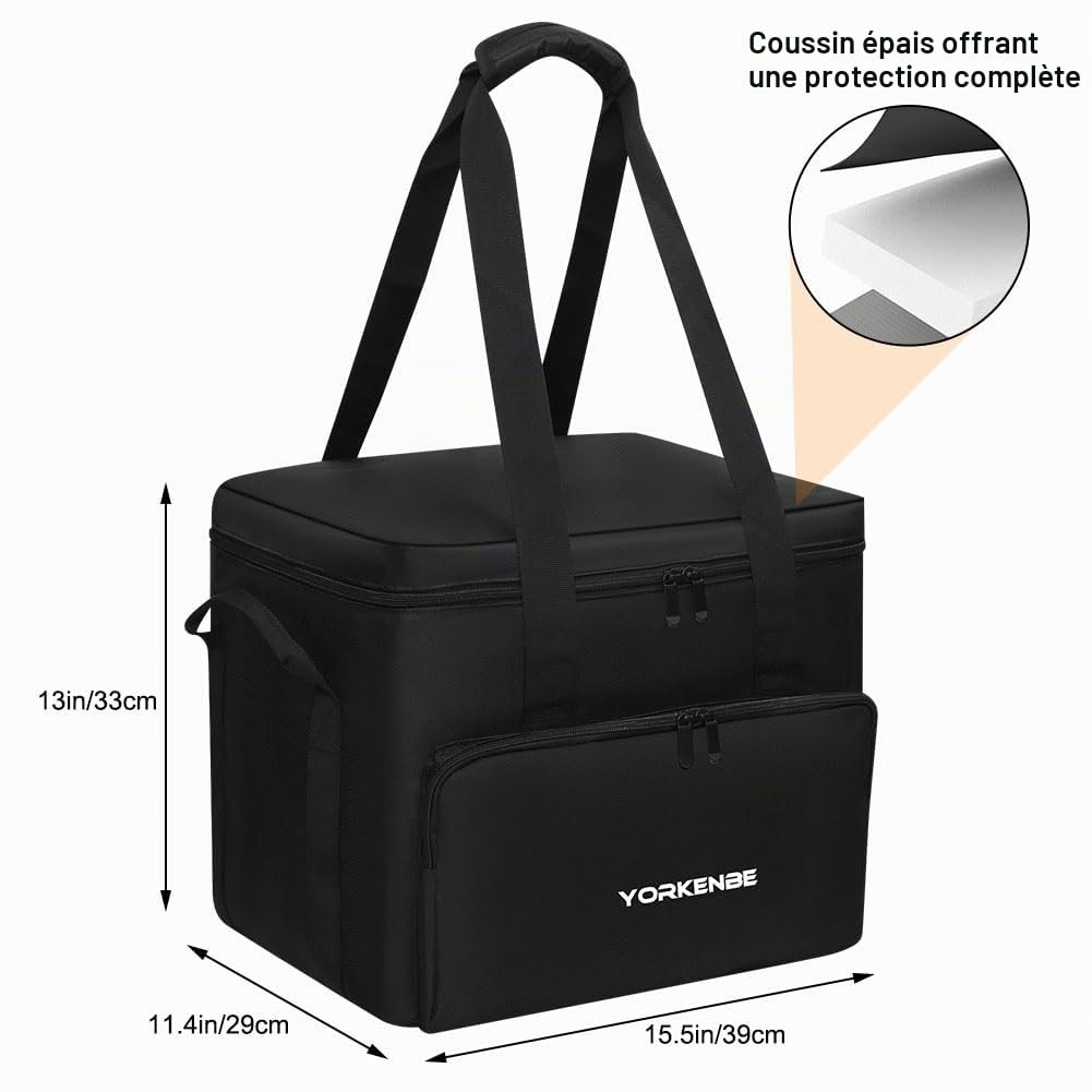 Étui de transport compatible avec Jackery Explorer 2000 V2, résistant à l'eau, sac de rangement rembourré portable pour station d'alimentation, pour les voyages en camping-car, le camping en
