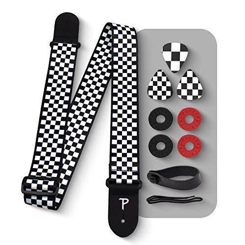 Perri’s Leathers Ltd – PKG Sangle de guitare en polyester – 3 médiators moyens 0,71 mm, 1 adaptateur acoustique en cuir… - Les Beatles, Paul McCartney, John Lennon, RIngo Starr, George Harrison Perri's Leathers Ltd - PKG Sangle de guitare en polyester - 3 médiators moyens 0,71 mm, 1 adaptateur acoustique en cuir… – Image 3