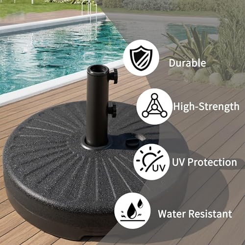 Sombrilla de patio resistente con base rellenable de agua y soporte robusto de 51 cm para jardin 3
