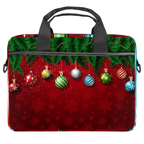 Funda de mano exclusiva con diseño de Bolas de Navidad para proteger portátiles y tablets de 14 pulgadas