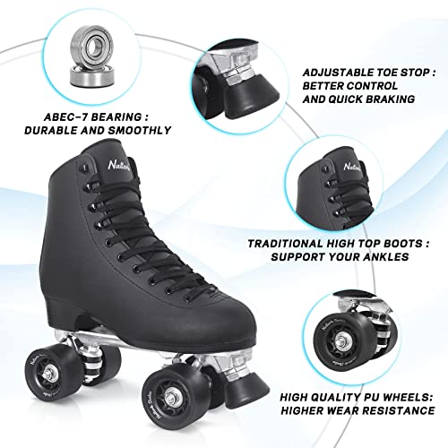 Image of Nattork Roller Skates for Women and Teens Aluminum Frame Men's Size 6
