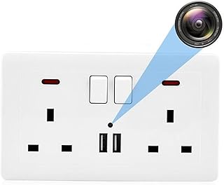 Hidden Camera Wall Charger 1080P HD Mini Camera WIFI Wall Socket Dual USB Charger Port Motion Detection USB Switch Cam Security Surveillance Monitor for Home Security Secret Camera ( Size : With 32G C