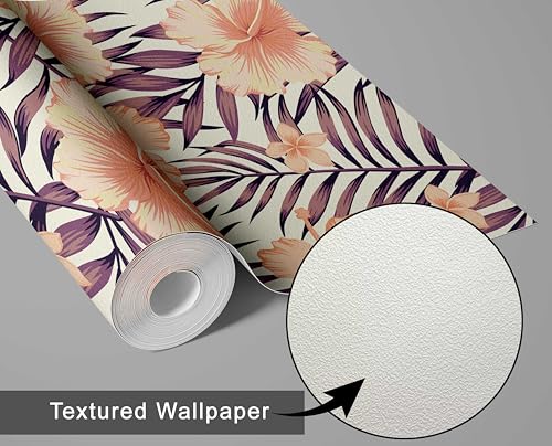 Papier peint floral pour rénover facilement un mur sans colle