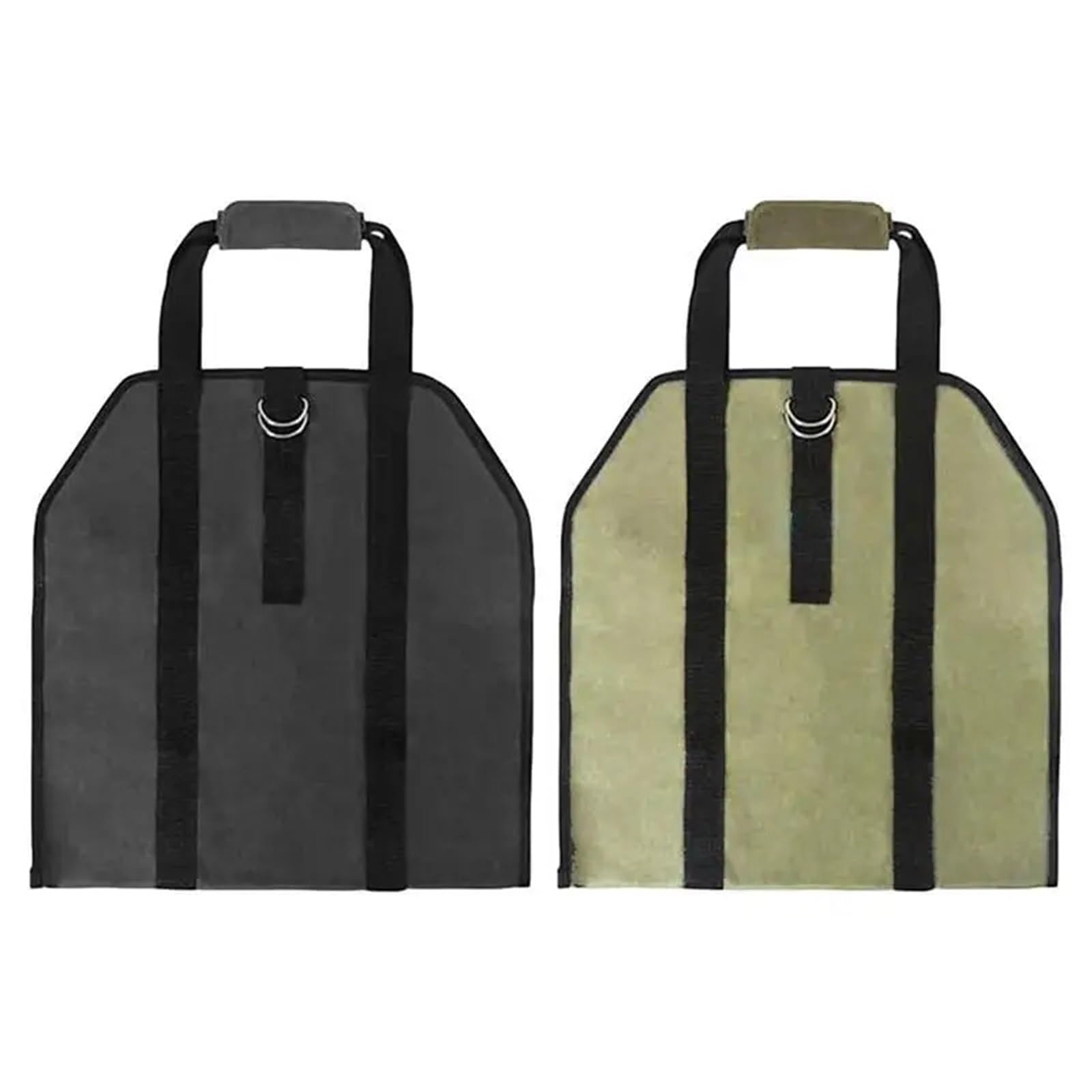 Cesto Portalegna Borsa porta legna da ardere impermeabile Porta tronchi Cestino portaoggetti portatile resistente per campeggio e barbecue Sacca Camino(Green)