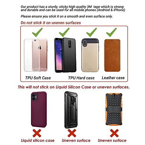 Image of Regor Finger Grip & Mobile Holder | Cell Phone Grip Holder for Hand & Mobile Back Holder | Selfie Holder & Works as iPhone & Android Phone Stand for Desk - Oval Rose Gold