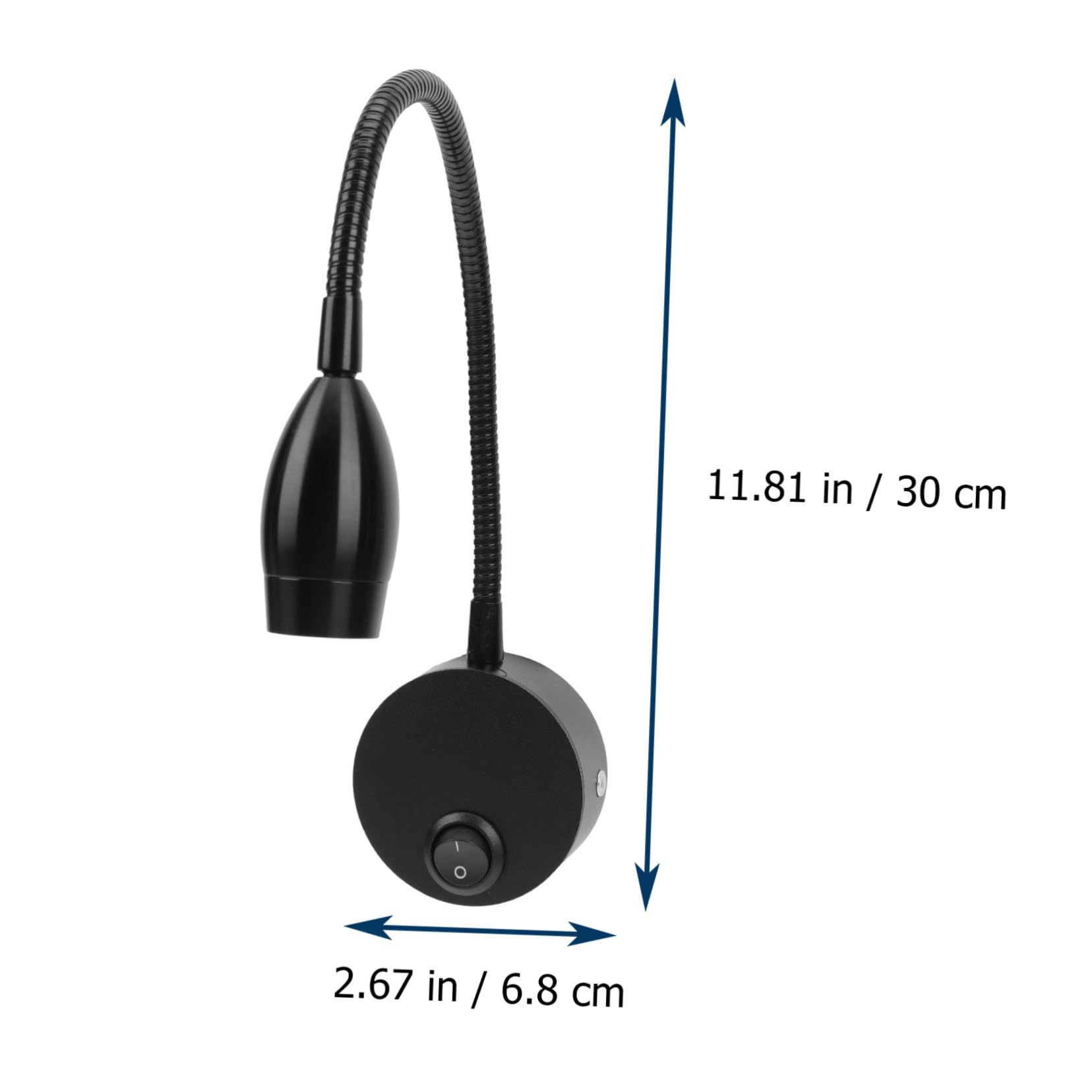 KONTONTY Creative Bedside Reading Lamp Eye Caring LED Spotlight for Students Modern Wall Light with Flexible Hose Design for Bedrooms and Living Spaces