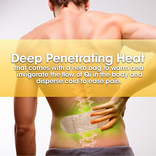 Moxibustion Natural Heating Herb Pads Heat Therapy Patches for Arthritis,Neck Shoulders, Back Pain Relief-Pack of 3 - Thumbnail 5