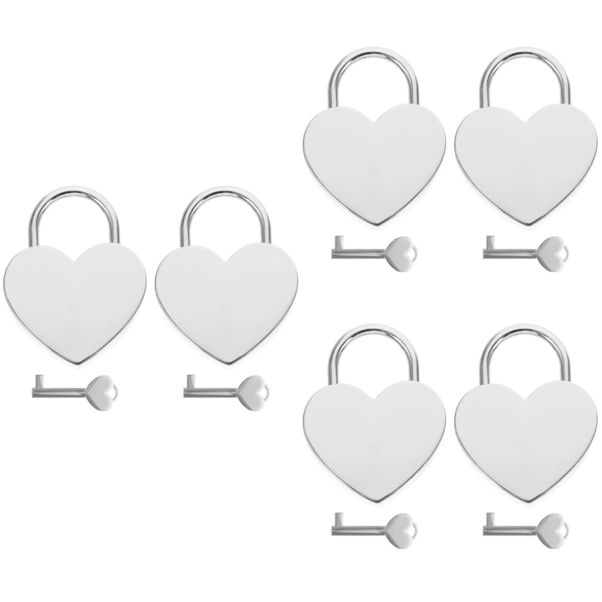 DOITOOL 6 Set Di Piccoli Lucchetti Per Valigie Chiavi in ​​metallo Lucchetti A Forma Di Cuore Per Figlia Moglie E