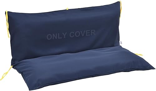 Funda de cojín de repuesto para columpio de tres asientos, antideslizante, con diseño de cuerda de amarre para muebles de exterior, cremallera fácil