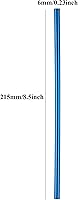 Vista 2 de Pajitas rectas de metal reutilizables azules, 100 unidades a granel (8.5 pulgadas de largo, azul-100 piezas rectas)